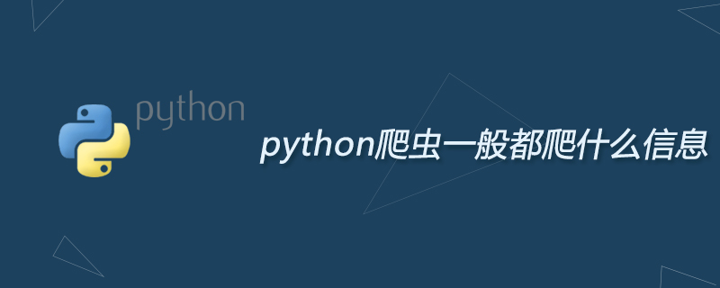 python爬虫一般都爬什么信息