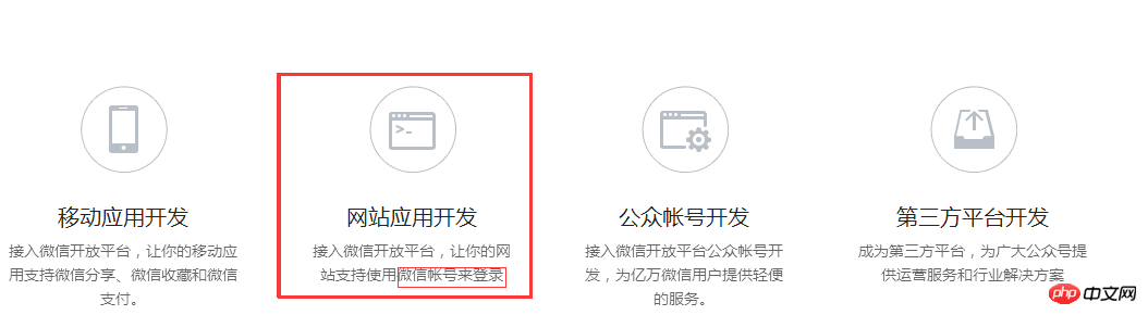 选择“网站应用开发”